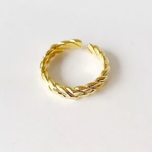 Gold Rope Adjustable Stacker Ring